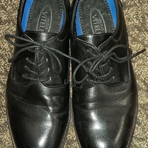 Black Leather Men's Oxfords